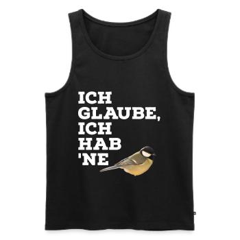 Meise - Männer Premium Bio Tank Top - Schwarz - Vorne - Michal (187cm)