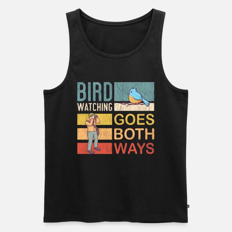 Vogelbeobachtung Birdwatching Vogel Geschenk - Männer Premium Bio Tank Top - Schwarz