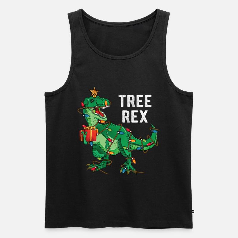 Tree Rex - Männer Premium Bio Tank Top - Schwarz