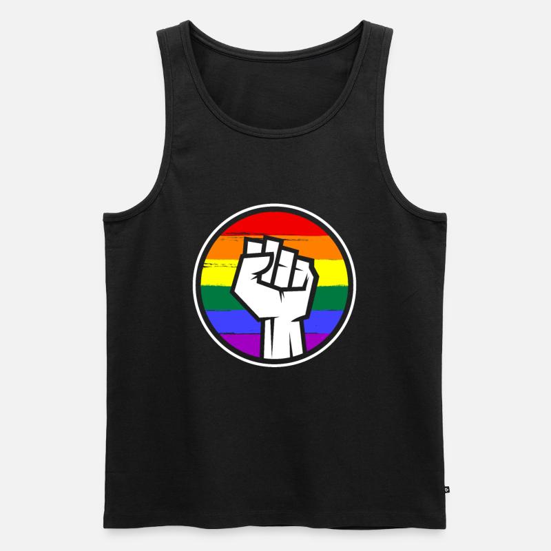 LGBT - Männer Premium Bio Tank Top - Schwarz