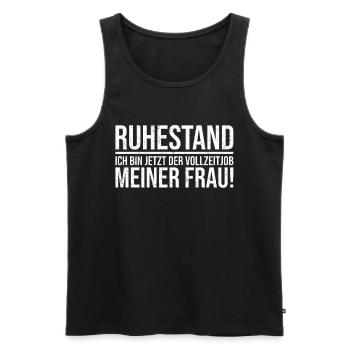 Ruhestand Pensionierung Abschiedsfeier Abschieds - Männer Premium Bio Tank Top - Schwarz - Vorne - Michal (187cm)