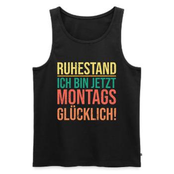 Ruhestand Pensionierung Abschiedsfeier Abschieds - Männer Premium Bio Tank Top - Schwarz - Vorne - Michal (187cm)