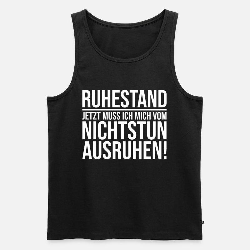Ruhestand Pensionierung Abschiedsfeier Abschieds - Männer Premium Bio Tank Top - Schwarz