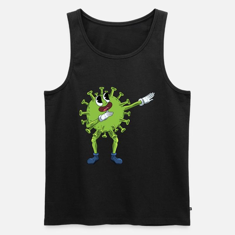 Dabbing Virus - Männer Premium Bio Tank Top - Schwarz