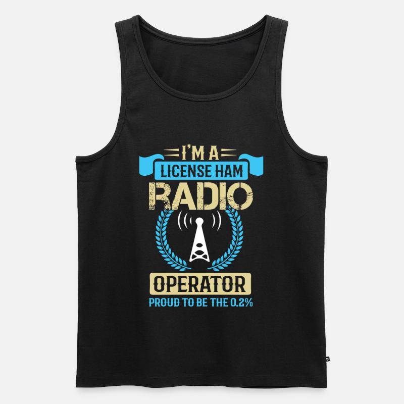 Amateurfunk Lizenz Besitzer - Männer Premium Bio Tank Top - Schwarz