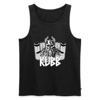 Kubb Viking Schädel Wikinger Schach Wikingerschach - Männer Premium Bio Tank Top - Schwarz - Vorne - AI Model Male 178 light (178cm)