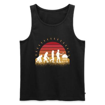 Grill - Men's Premium Organic Tank Top - black - Front - AI Model Male 178 light (178cm)