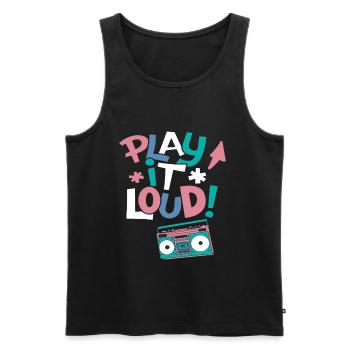 Bass Play it Loud - Débardeur bio Premium Homme - noir - Devant - Michal (187cm)