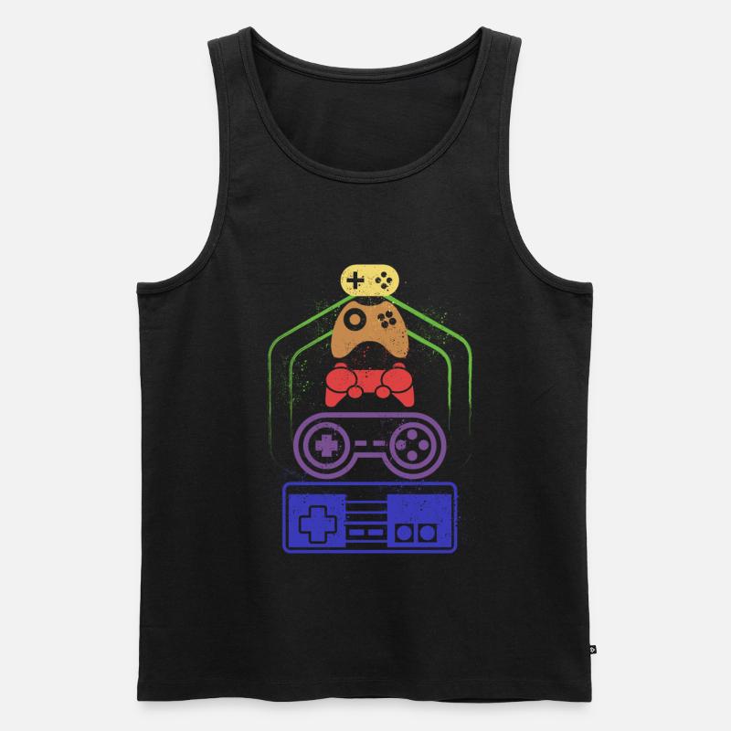 Controller - Männer Premium Bio Tank Top - Schwarz