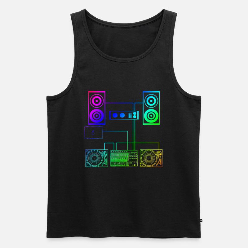DJ Setup two - Männer Premium Bio Tank Top - Schwarz