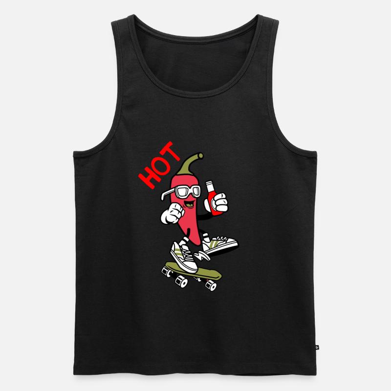 Hot Skater - Männer Premium Bio Tank Top - Schwarz