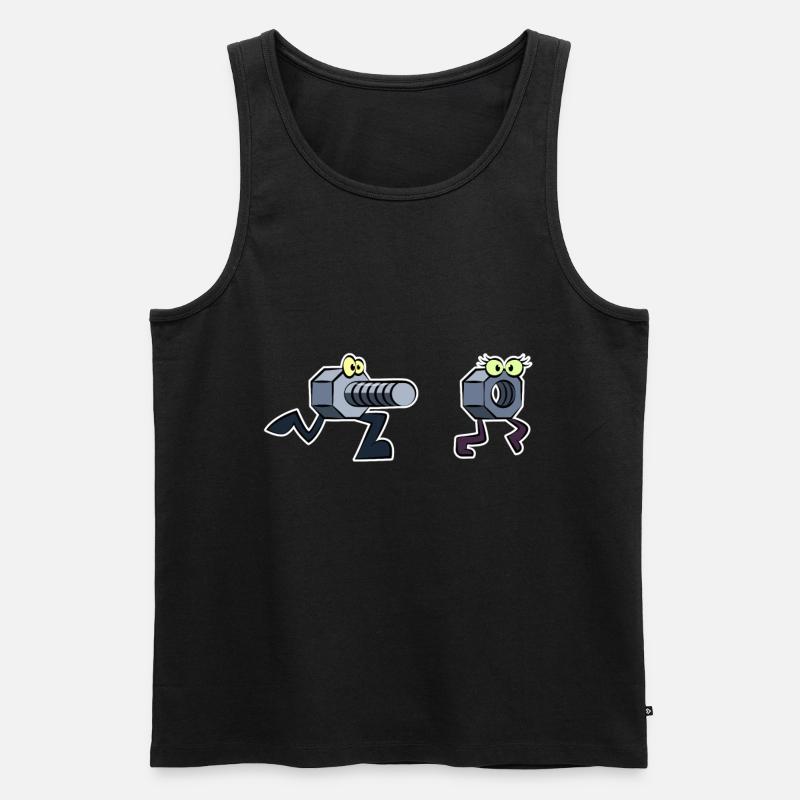 Schrauber - Männer Premium Bio Tank Top - Schwarz