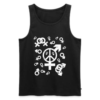 LGBT Symbol Lesbisch Schwul Freiheit Geschenk - Männer Premium Bio Tank Top - Schwarz - Vorne - AI Model Male 178 light (178cm)