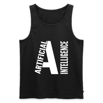 Intelligence artificielle - Débardeur bio Premium Homme - noir - Devant - AI Model Male 178 light (178cm)