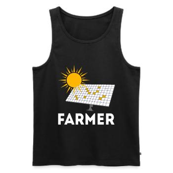 Solar solar farmer renewable energy electricity - Men's Premium Organic Tank Top - black - Front - AI Model Male 178 light (178cm)