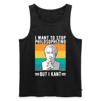 Immanuel Kant Philosophie Studium Dozent Geschenk - Männer Premium Bio Tank Top - Schwarz - Vorne - AI Model Male 178 light (178cm)
