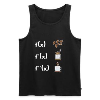 Math Teacher Derivation Coffee Lovers - Men's Premium Organic Tank Top - black - Front - Michal (187cm)