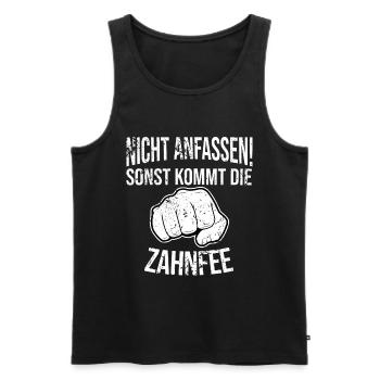 Do not touch otherwise comes the tooth fairy - Men's Premium Organic Tank Top - black - Front - AI Model Male 178 light (178cm)