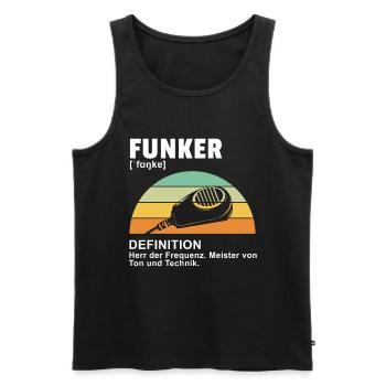 Funker Amateurfunker Amateurfunk Funkgerät - Männer Premium Bio Tank Top - Schwarz - Vorne - Michal (187cm)