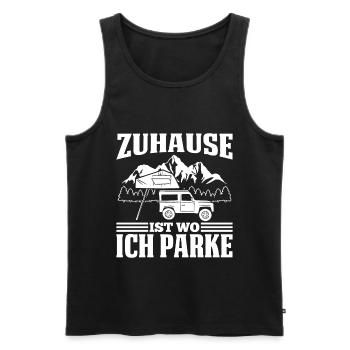 Zuhause Ist Wo Ich Parke Camping Autodachzelt - Männer Premium Bio Tank Top - Schwarz - Vorne - Michal (187cm)