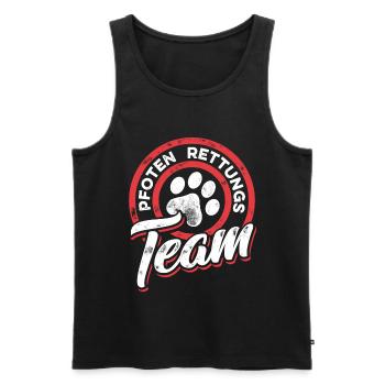 Pfoten Rettungs Team Tierrettung Tierschutz - Männer Premium Bio Tank Top - Schwarz - Vorne - AI Model Male 178 light (178cm)