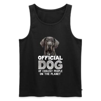 Great Dane dog - Men's Premium Organic Tank Top - black - Front - AI Model Male 178 light (178cm)
