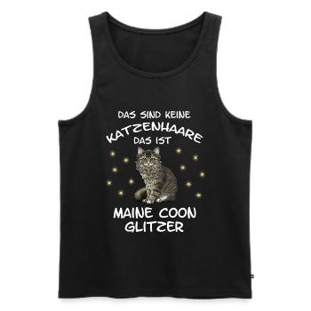 Maine Coon Katze - Männer Premium Bio Tank Top - Schwarz - Vorne - Michal (187cm)