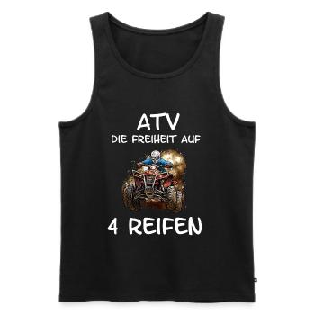 ATV quad offroad - Men's Premium Organic Tank Top - black - Front - AI Model Male 178 light (178cm)