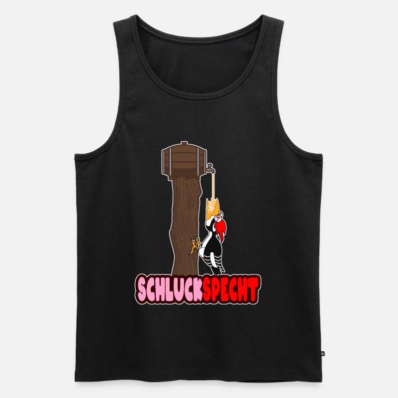 Schluckspecht Geschenkidee - Männer Premium Bio Tank Top - Schwarz