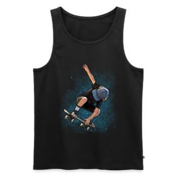 Skater skateboard - Men's Premium Organic Tank Top - black - Front - Michal (187cm)