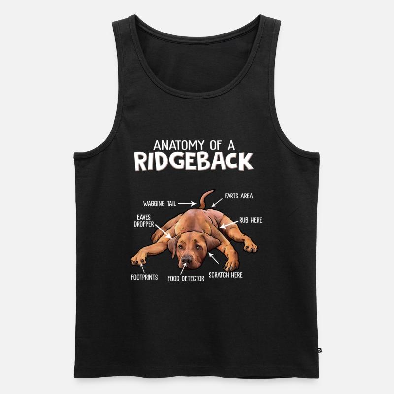 Rhodesian Ridgeback - Männer Premium Bio Tank Top - Schwarz