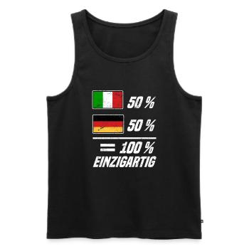 Deutschland Italien Italiener und Italienerin - Männer Premium Bio Tank Top - Schwarz - Vorne - Michal (187cm)