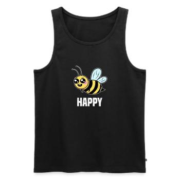Bienenzüchter Honigwabe Biene - Männer Premium Bio Tank Top - Schwarz - Vorne - AI Model Male 178 light (178cm)