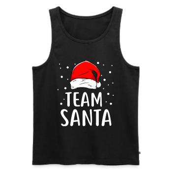 Team Santa Lustiges Weihnachts T-Shirt Geschenk - Männer Premium Bio Tank Top - Schwarz - Vorne - AI Model Male 178 light (178cm)