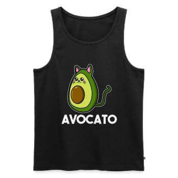 Avocado avocado lover - Men's Premium Organic Tank Top - black - Front - AI Model Male 178 light (178cm)