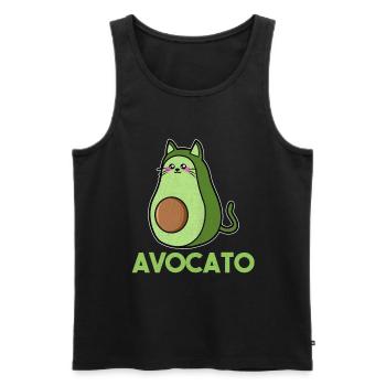 Avocado avocado lover - Men's Premium Organic Tank Top - black - Front - AI Model Male 178 light (178cm)