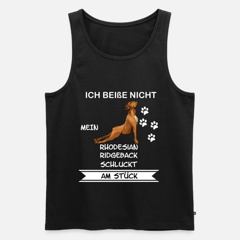 Rhodesian Ridgeback - Männer Premium Bio Tank Top - Schwarz