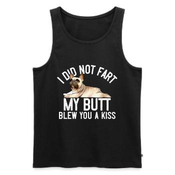 Französische Bulldogge - Männer Premium Bio Tank Top - Schwarz - Vorne - Michal (187cm)