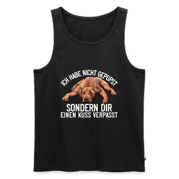 Rhodesian Ridgeback - Männer Premium Bio Tank Top - Schwarz - Vorne - Michal (187cm)