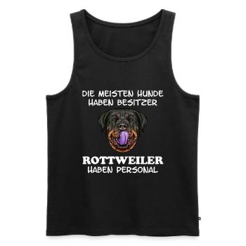 Besitzer Personal Rottweiler Hund - Männer Premium Bio Tank Top - Schwarz - Vorne - Michal (187cm)