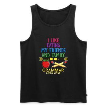 ESL Lehrer Englisch Lehrer - Männer Premium Bio Tank Top - Schwarz - Vorne - Michal (187cm)
