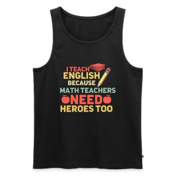 ESL Lehrer Englisch Lehrer - Männer Premium Bio Tank Top - Schwarz - Vorne - Michal (187cm)
