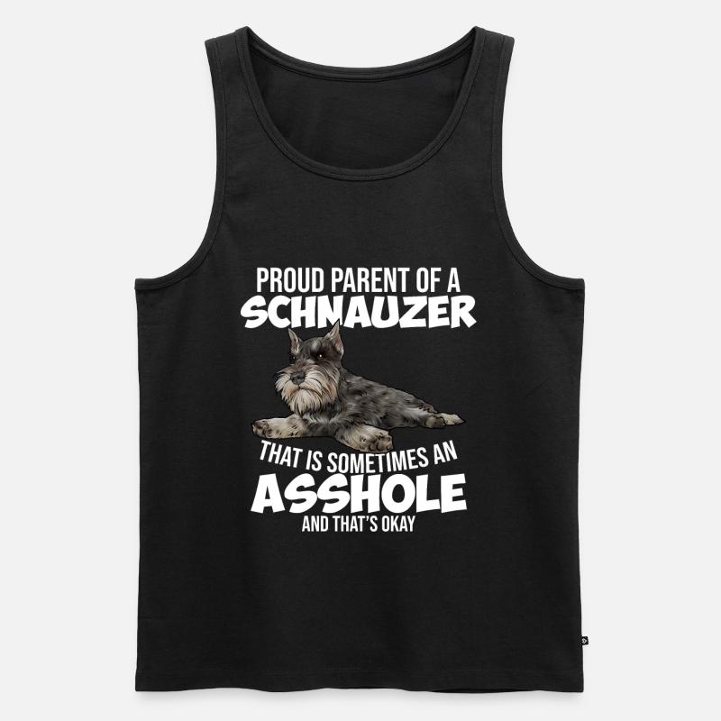 Schnauzer Riesenschnauzer Hund - Männer Premium Bio Tank Top - Schwarz