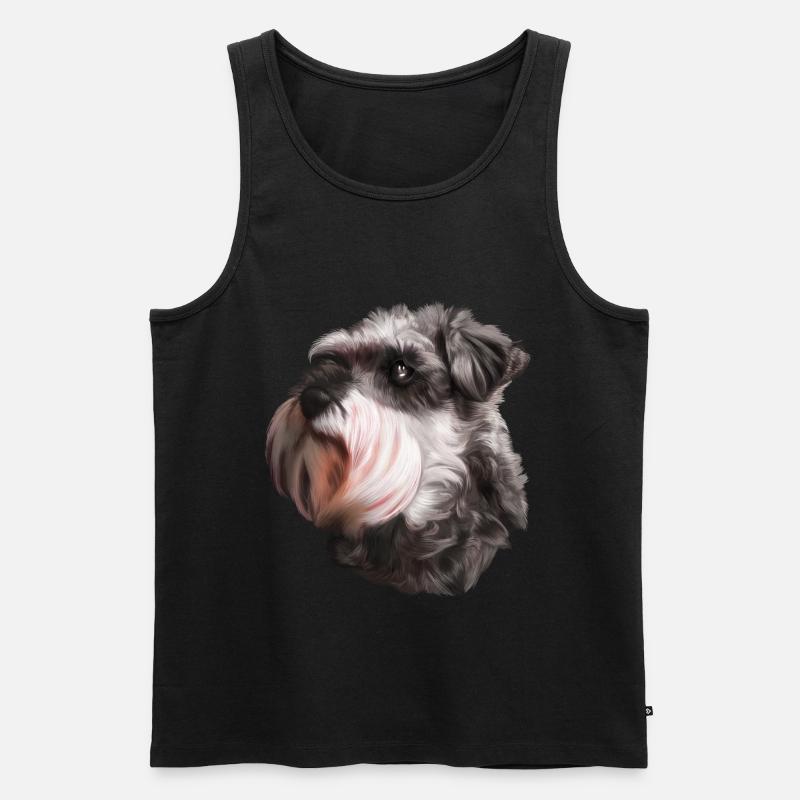 Schnauzer chien schnauzer géant - Débardeur bio Premium Homme - noir