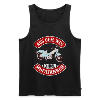 Aus dem Weg ich bin Mofafahrer Mofa Moped Geschenk - Männer Premium Bio Tank Top - Schwarz - Vorne - Michal (187cm)