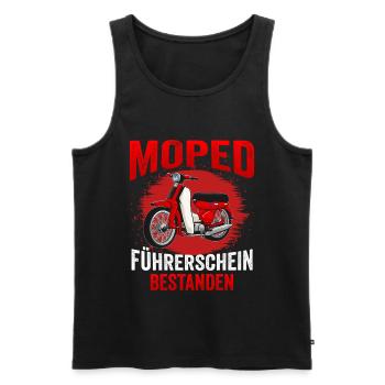 Moped Führerschein Bestanden Mofa Roller Geschenk - Männer Premium Bio Tank Top - Schwarz - Vorne - AI Model Male 178 light (178cm)
