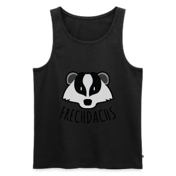 Frechdachs Tier Zoo - Männer Premium Bio Tank Top - Schwarz - Vorne - AI Model Male 178 light (178cm)