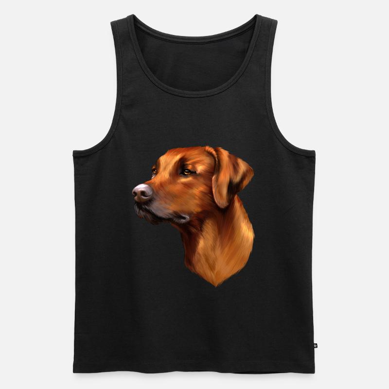 Rhodesian Ridgeback - Männer Premium Bio Tank Top - Schwarz