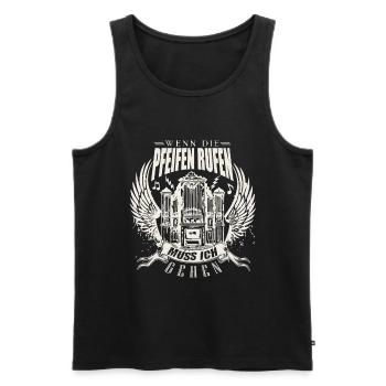 Orgel Organist Orgelspieler Pfeifen Orgeler Kirche - Männer Premium Bio Tank Top - Schwarz - Vorne - Michal (187cm)