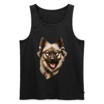 Eurasian dog - Men's Premium Organic Tank Top - black - Front - AI Model Male 178 light (178cm)